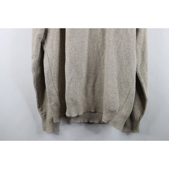 Vintage 90s Woolrich Mens Large Blank Cotton Knit Crewneck Sweater Beige USA - Picture 10 of 10